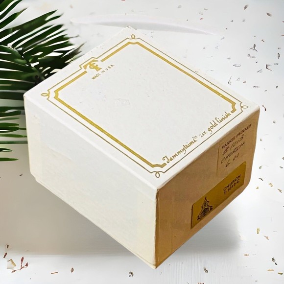 Vintage Tammy Trims 24KT Gold Finish Church Tree Hanging Ornament in Box - Picture 4 of 4